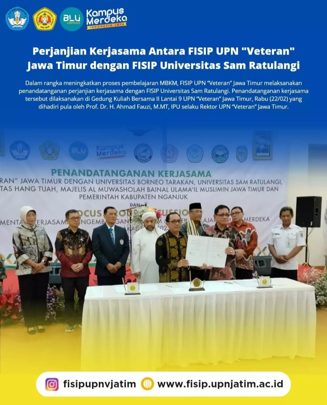 PERJANJIAN KERJASAMA ANTARA FISIP UPN “VETERAN” JAWA TIMUR DENGAN FISIP ...